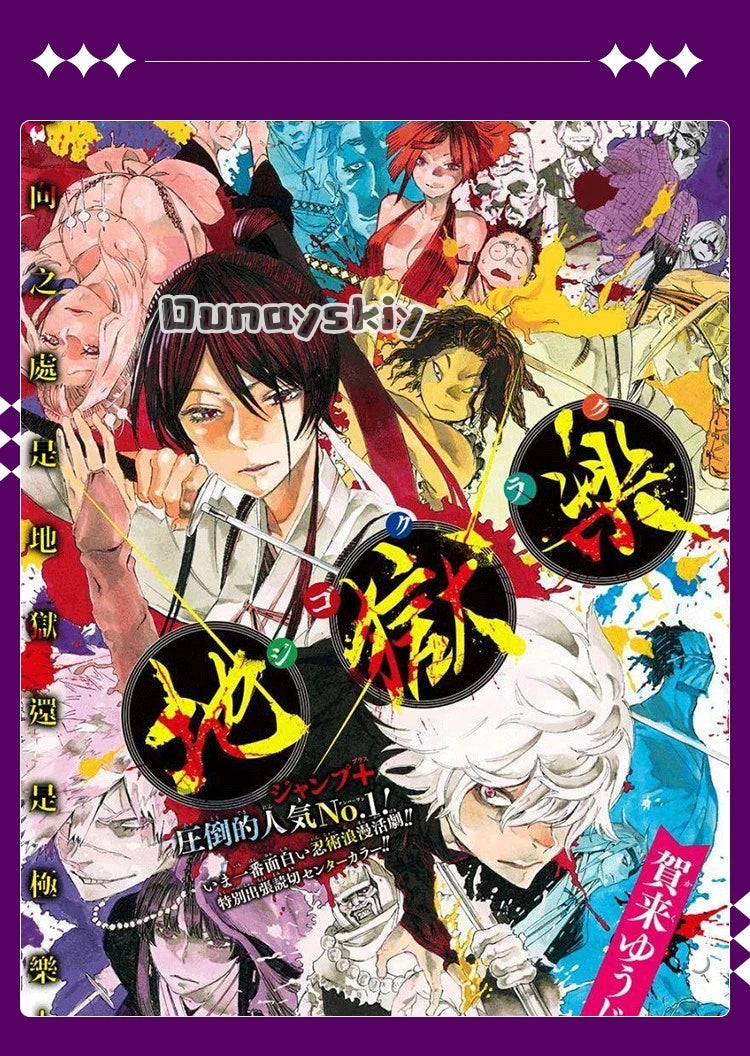Hell’s Paradise: Asaemon Cosplay Wig Costume Uniform Full Set Anime Jigokumon Halloween Performance Uniform Carnival Clothes