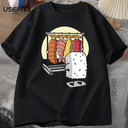 I.L.F.A: Sushi Wardrobe T Shirt Women Men Funny High Quality T-shirt Cotton Graphic T Shirts Loose Short-sleeve Pritned Tshirt Man Tops