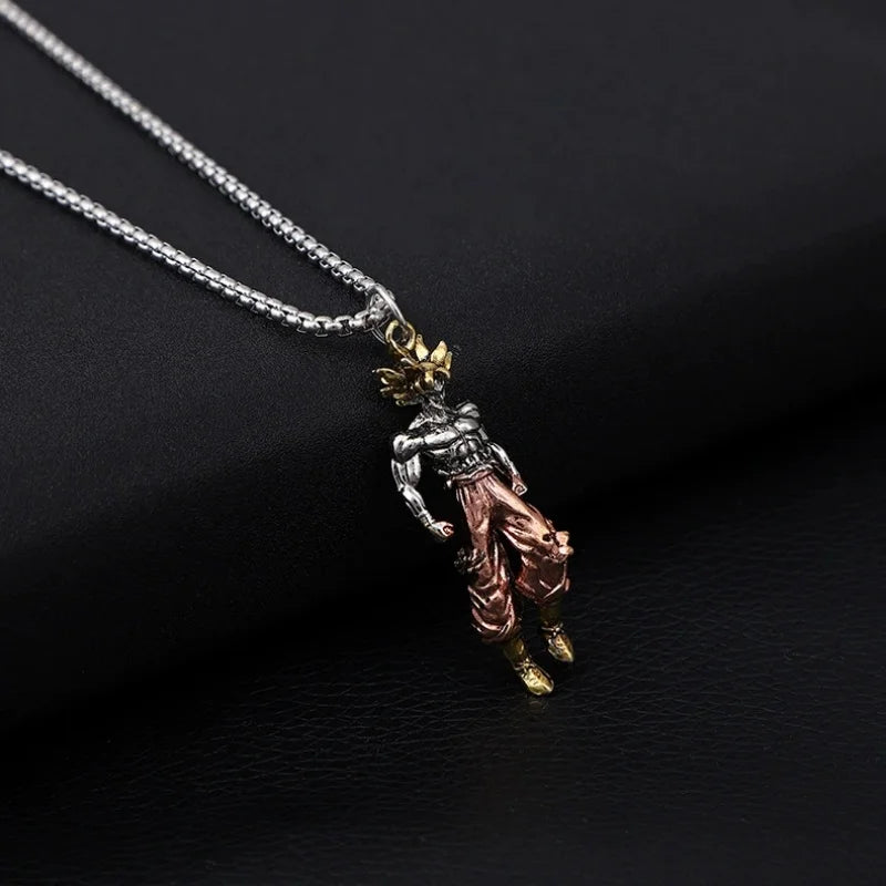 Dragon Ball Z: Super Saiyan Son Goku Alloy Electroplate Necklace Personality Jewelry Pendant Hip Hop Sweater Chain Comic