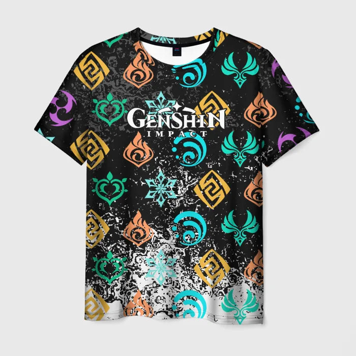 Genshin Impact: 3D Print Men's/Women's T-Shirts Summer Fashion Harajuku Short Sleeve Tee Top Oversized Streetwear