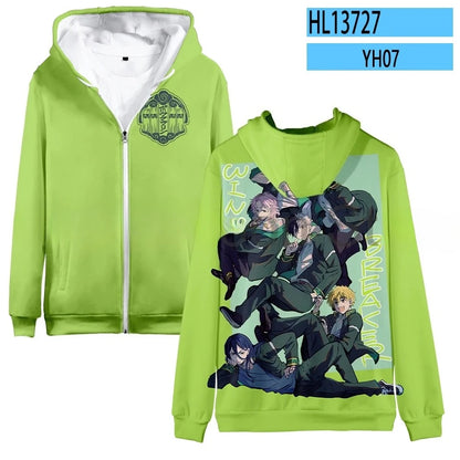 Wind Breaker: Hoodie Hooded Sweatshirts Zipper Jackets Haruka Sakura Jou Togame Graphic Zip Up Casual Fashion Streetwear