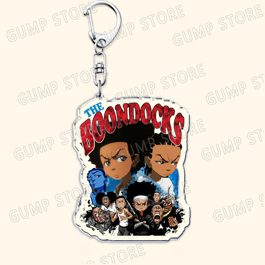 The Boondocks: Keychains for Accessories Bag Huey Riley Scarface Freeman Keyrings Jewelry Fans Gifts