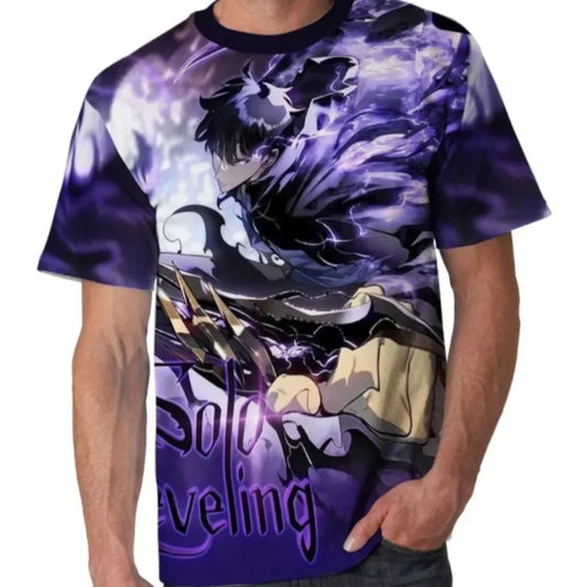 Solo Leveling: Comics 3D Short Sleeve T-shirt Oversized Top Quick-Drying Tee