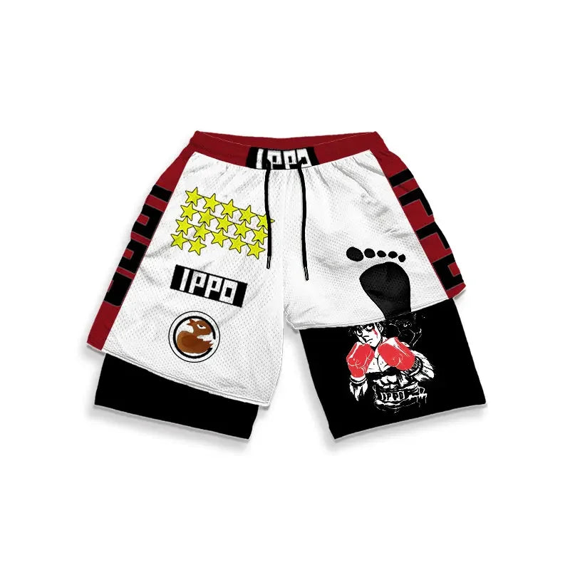 Hajime No Ippo: Custom Gym Compression Shorts Running Workout GYM Summer Shorts