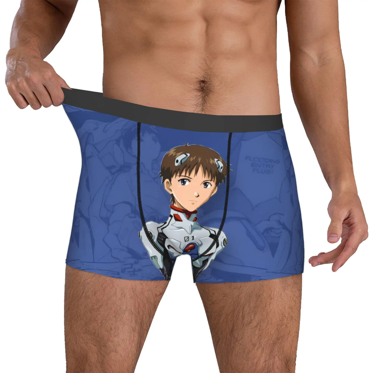 Evangelion: Underwear Mecha Style Doomsday Animation Boxer Briefs Stretch Shorts Panties Underpants