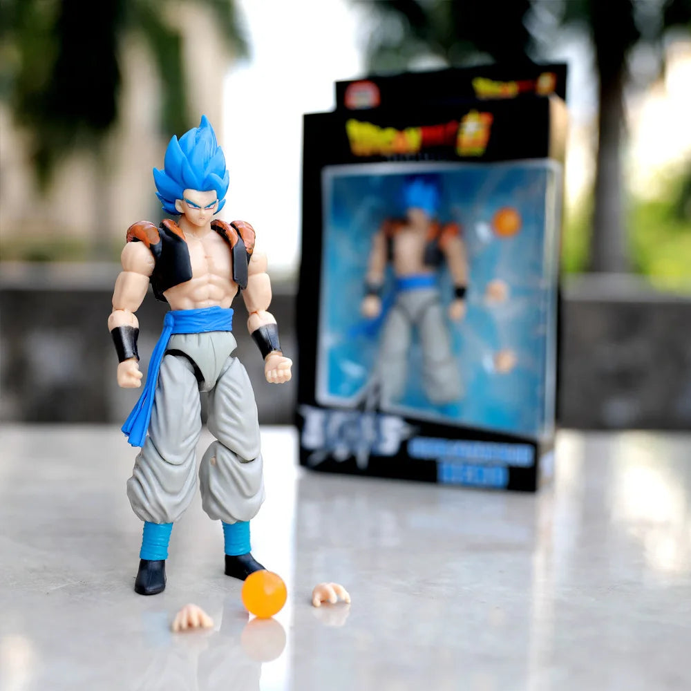 Dragon Ball: 5 Pcs/Set Action Figure Son Goku Vegeta Gogeta Super Saiyan Change Head Figurine 2 Style Ornament Gifts