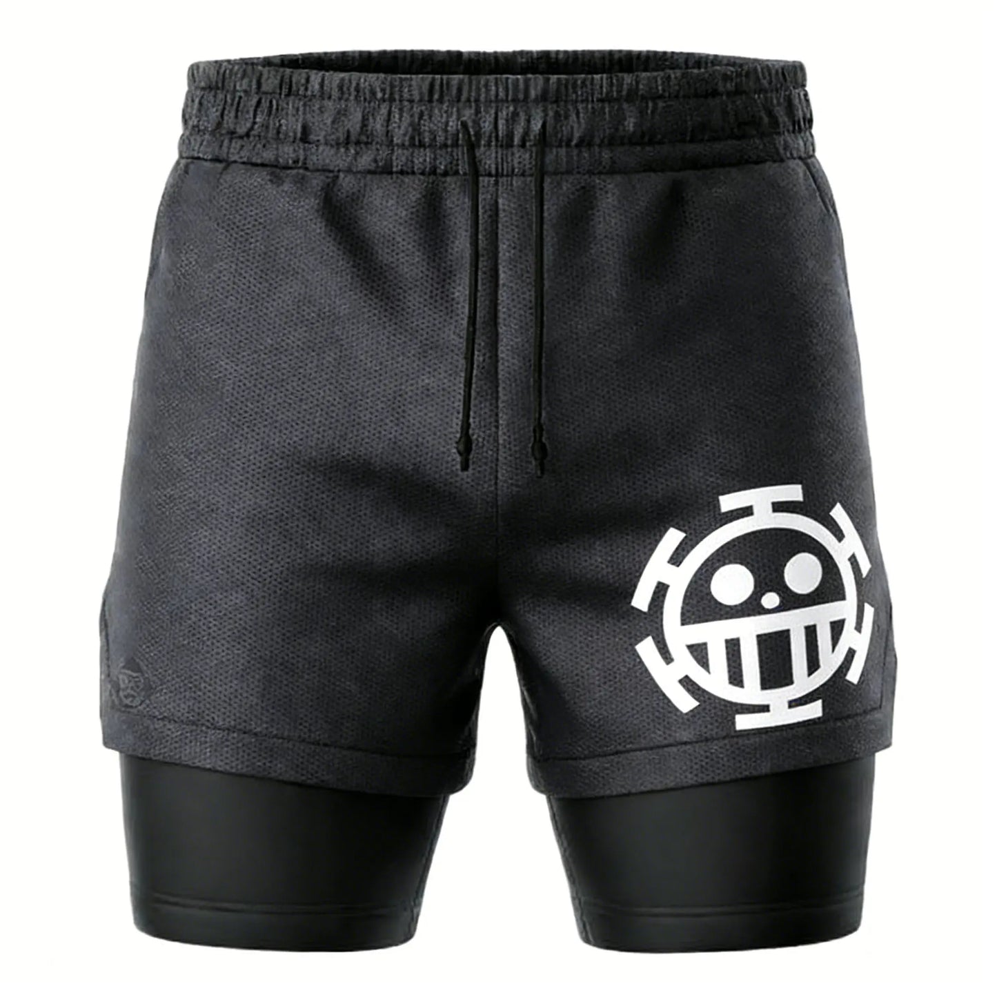 One Piece: Mesh Double-layer Shorts Streetwear Anime Summer 2026 New Y2k Casual Running Gym Workout Quick-drying Pants