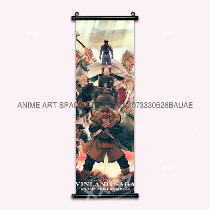 Vinland Saga: Hanging Painting Thorfinn Karlsefni Anime Decorative Poster Leif Ericson Room Decor Scroll Picture Cartoon Wall Art