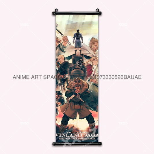 Vinland Saga: Hanging Painting Thorfinn Karlsefni Anime Decorative Poster Leif Ericson Room Decor Scroll Picture Cartoon Wall Art