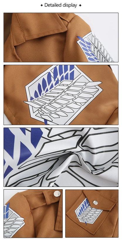 Anime Attack on Titan: Cosplay Shingeki no Kyojin Cosplay Costume Jacket Coat Eren Legion Jackets Halloween Costume for Men Women