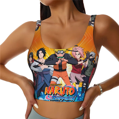 Naruto :Sasuke Uchiha Orochimaru  Sports Bra Women's Anime  Gym Workout Yoga Crop Top