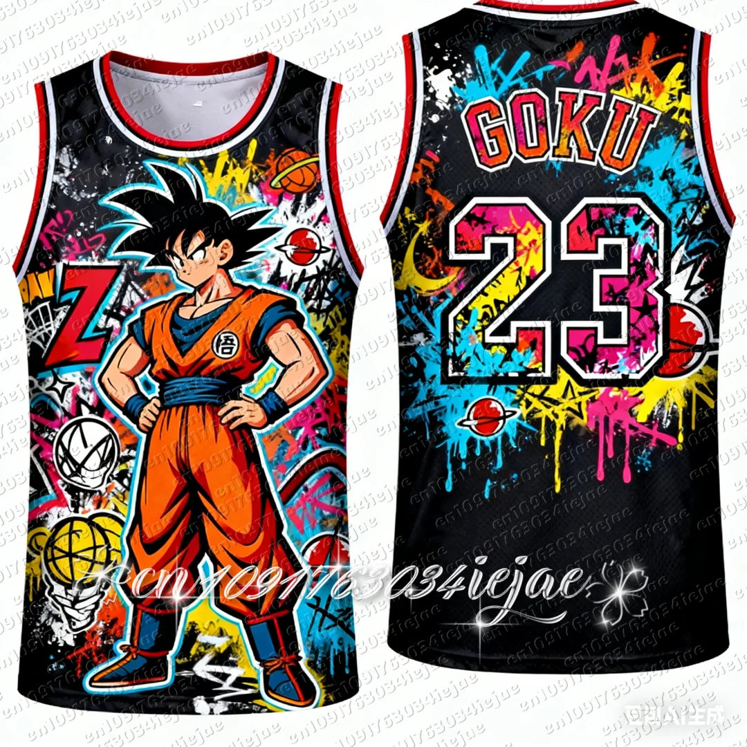 Dragon Ball Z: Goku Special Edition Basketball Jersey Adult Men Basketball Sports Vest Kids Special Jersey Set
