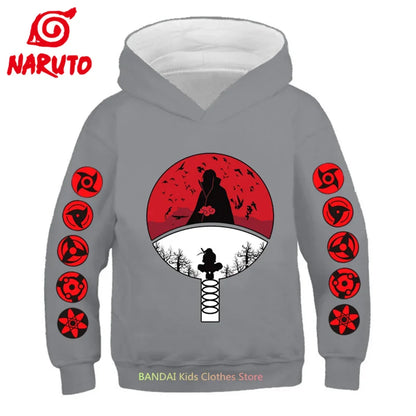 Narutos:  (KIDS) Hoodies Sweatshirts Clothes Long Sleeve Spring Autumn Kakashi Series Hooded Tops Clothing 3-14 Years Old