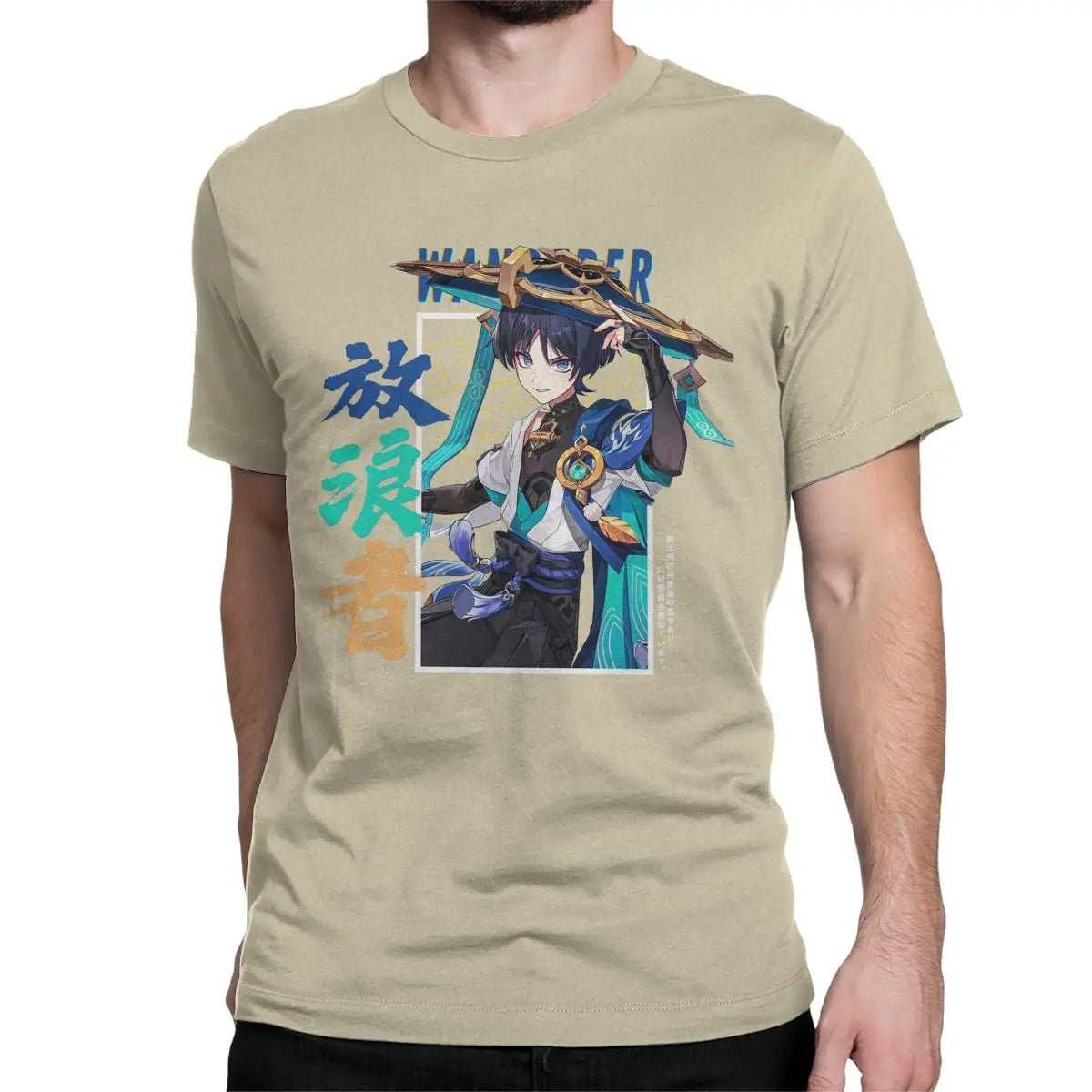 Genshin Impact: Wanderer Scaramouche for Men Women T Shirt Vintage Tee Shirt Short Sleeve T-Shirt 100% Cotton Summer Clothing