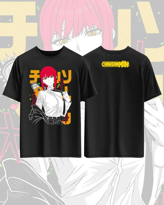 Chainsaw Man Anime Printed Pure Cotton T-shirt for Men and Women Casual Fashion Oversized Harajuku Anime Peripheral Clothing
