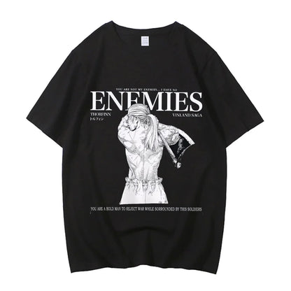 Vinland Saga: Manga Graphic T-shirt Thorfinn  T Shirt Men Women Clothing High Quality Summer 100% Cotton Short Sleeve Tees
