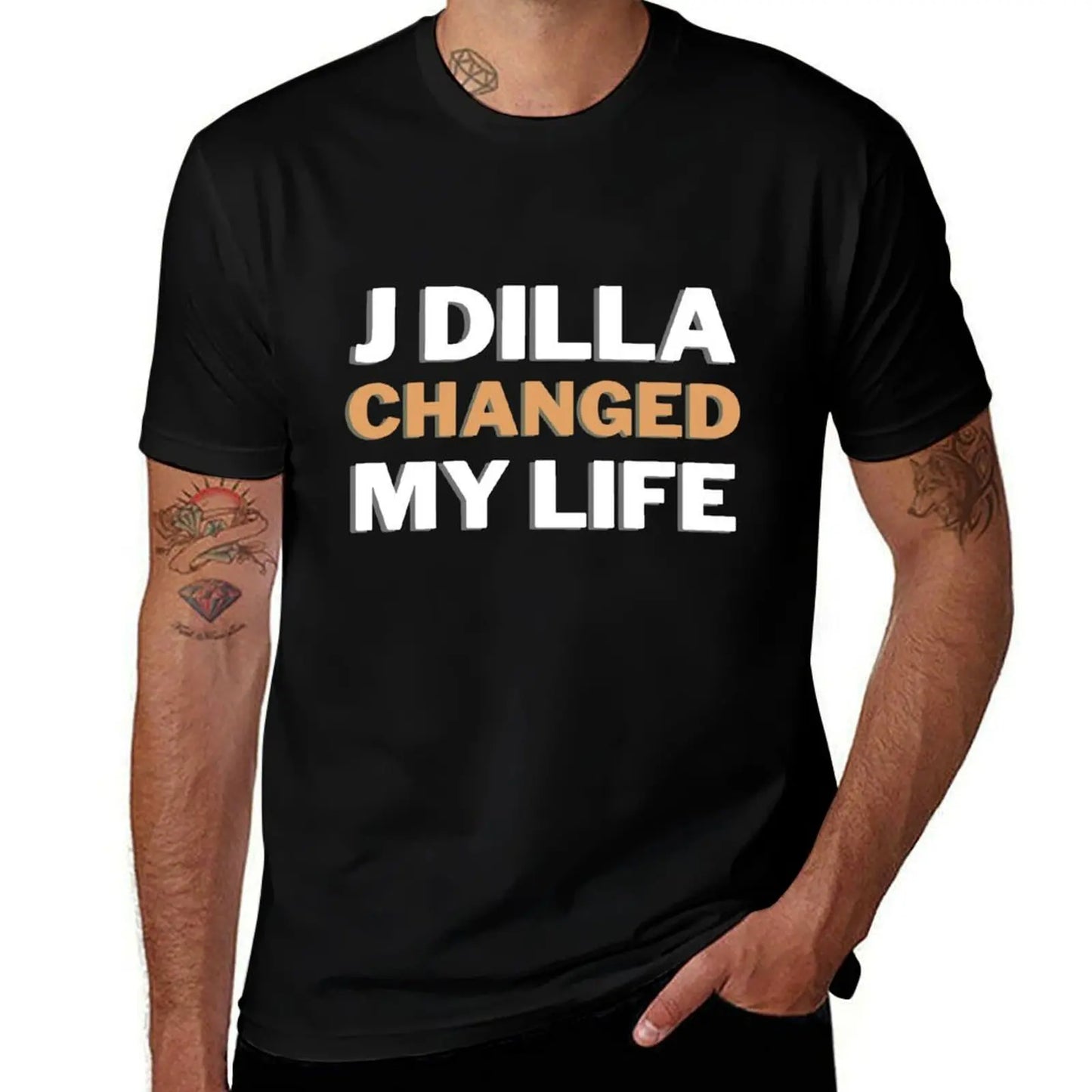 J Dilla:  Changed my Life | JAY DEE T-Shirt Large Size Breathable Tee
