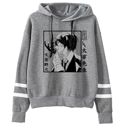 Bungo Stray Dogs: Hoodie Unisex Pocketless Sleeve Sweatshirt Men Women's Hoodie Harajuku Streetwear Japanese Manga