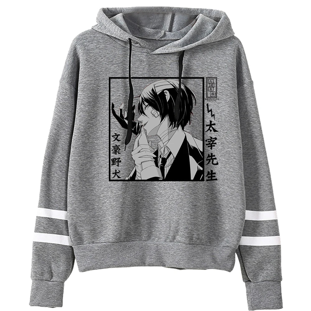 Bungo Stray Dogs: Hoodie Unisex Pocketless Sleeve Sweatshirt Men Women's Hoodie Harajuku Streetwear Japanese Manga