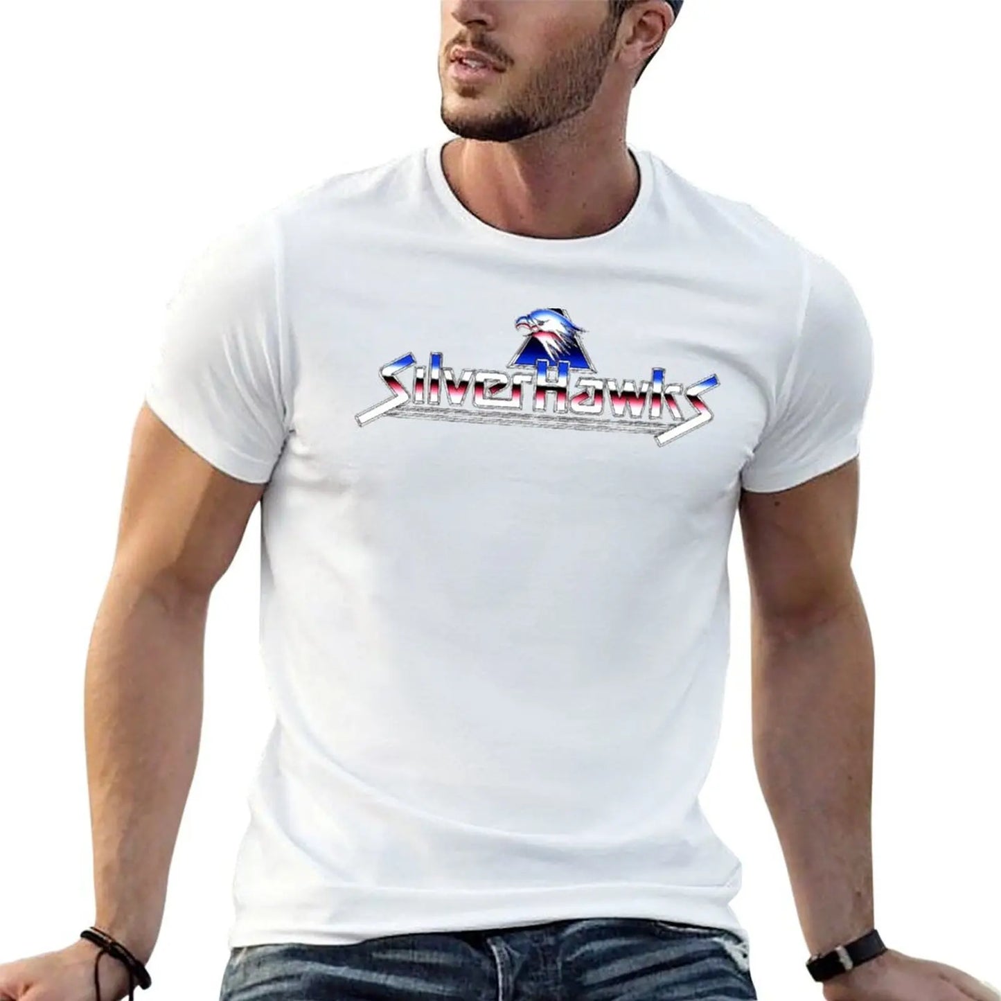The Silverhawks: T-Shirt t shirts for man slim fit anime t shirts for man t shirt man cotton T-shirt