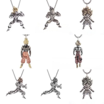 Dragon Ball Z: Super Saiyan Son Goku Alloy Electroplate Necklace Personality Jewelry Pendant Hip Hop Sweater Chain Comic