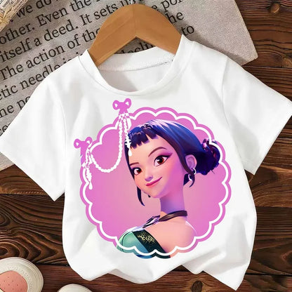KPop Demon Hunters:Hasbro  Movie Series Summer Children's Cotton T-Shirt - Boys and Girls - Baby Soft and Cute Top