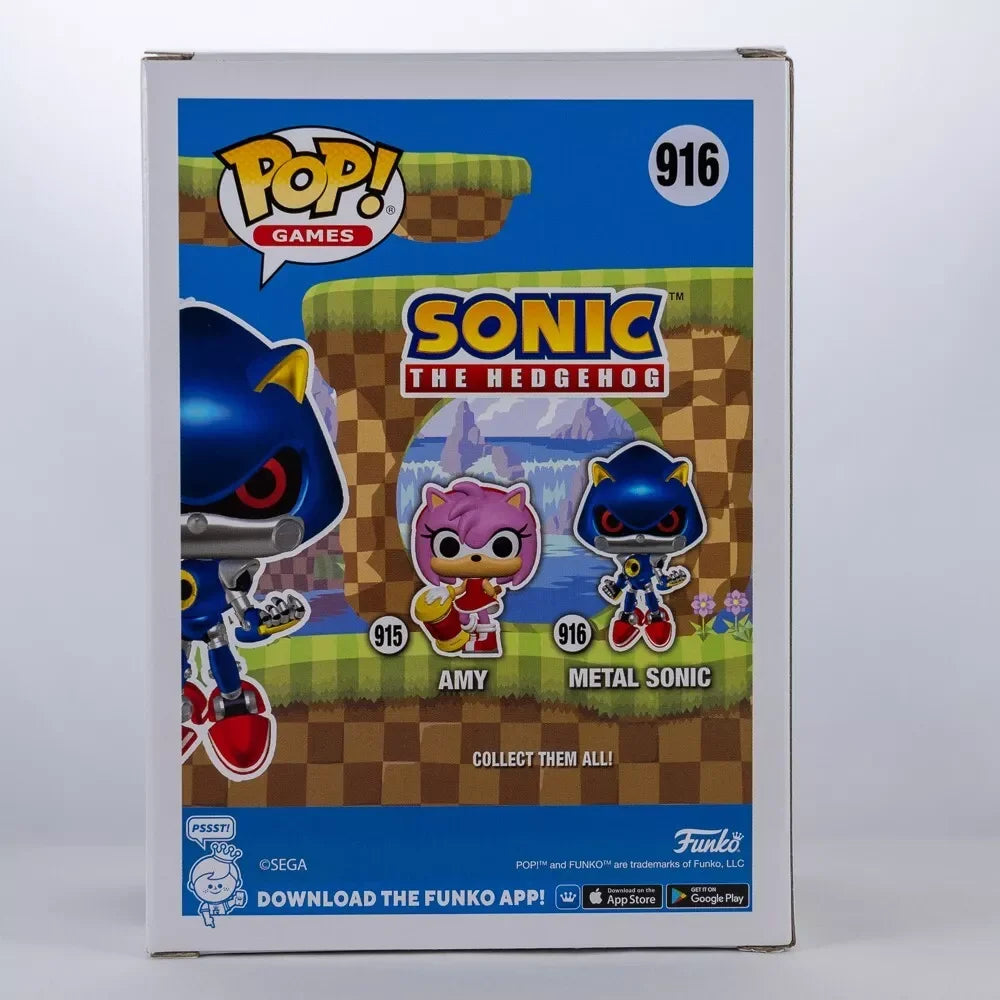 Sonic the Hedgehog: Metal Sonic -- Funko Pop Figures Games #916 Vinyl Figure Collectible Limited Edition Model Children's Toy Gift