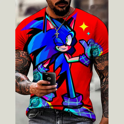 Sonics The Hedgehog-s 3D Print T-Shirt Top Shirts