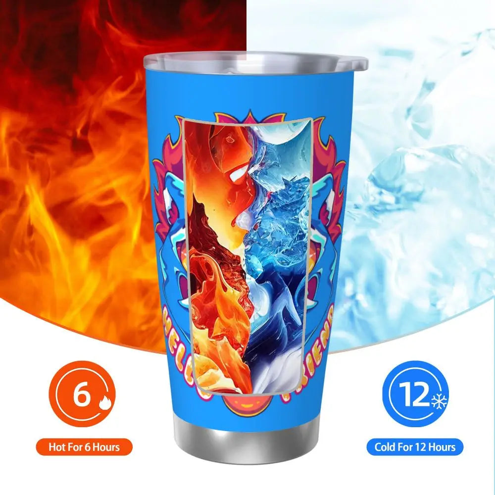 KPop Demon Hunters - Derpy  Insulated Tumbler with Lid Vacuum Thermal Mug Outdoor Travel Car Bottle Cup, 20oz