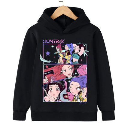 KPop Demon Hunters : Toddler Girl Clothes Demon Hunters Fashion Hoodie Clothes Child Girl Movie New Sweatshirts Casual Tops