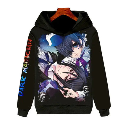 Black Butler: Long Sleeve Hoodie 3D Clothing Unisex Warmth Youth Fashion Sports Cartoon Anime Design Not Deformable