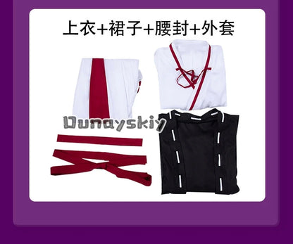 Hell’s Paradise: Asaemon Cosplay Wig Costume Uniform Full Set Anime Jigokumon Halloween Performance Uniform Carnival Clothes