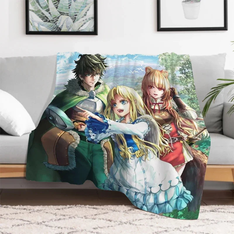 The Rising of the Shield: Hero Warm Bed Fleece Custom Nap Home Fluffy Soft Blankets King Size Microfiber Bedding
