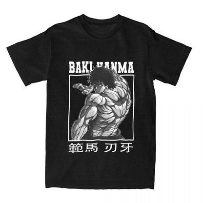 Baki : T-Shirts Hanma Yujiro Dou Manga  Couple Summer Short Sleeve