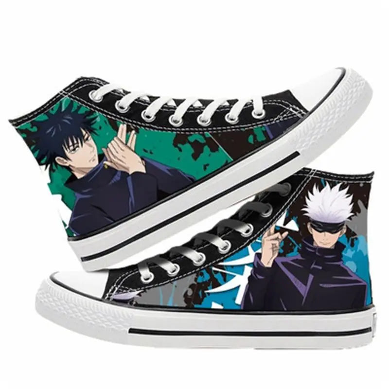 My Hero Academia: high-top canvas shoes anime Izuku Midoriya student capplet shoes breathable and comfortable holiday gift