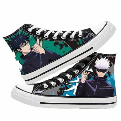 My Hero Academia: high-top canvas shoes anime Izuku Midoriya student capplet shoes breathable and comfortable holiday gift