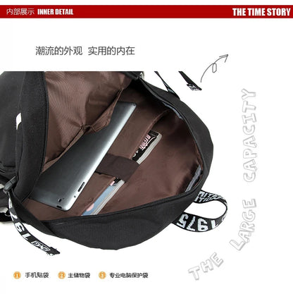 Black Butler: USB Backpack Book Bag Casual Travel Computer Men Women Girl Boys Cosplay Bag Schoolbag Laptop Bags