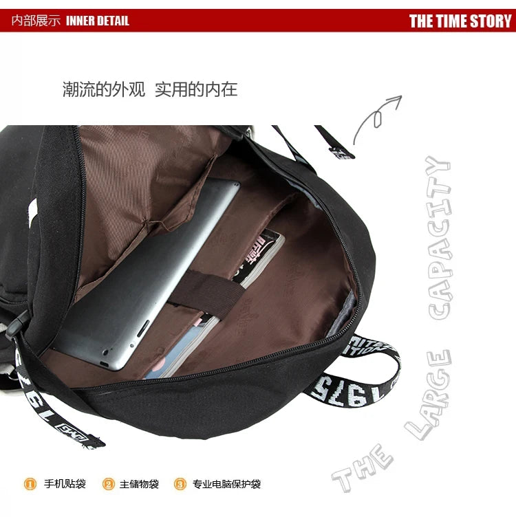 Black Butler: USB Backpack Book Bag Casual Travel Computer Men Women Girl Boys Cosplay Bag Schoolbag Laptop Bags