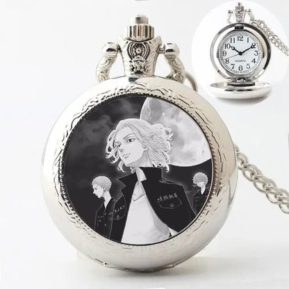Tokyo Revengers: Manjiro Sano Ryuguji Ken Movie Peripherals Cartoon Pocket Watch Personality Vintage Hanging Chain Holiday Gifts