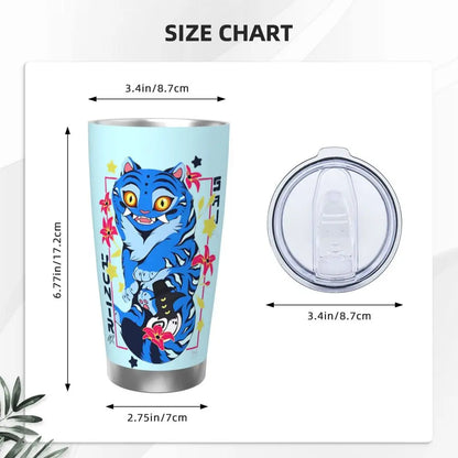 KPop Demon Hunters - Derpy  Insulated Tumbler with Lid Vacuum Thermal Mug Outdoor Travel Car Bottle Cup, 20oz