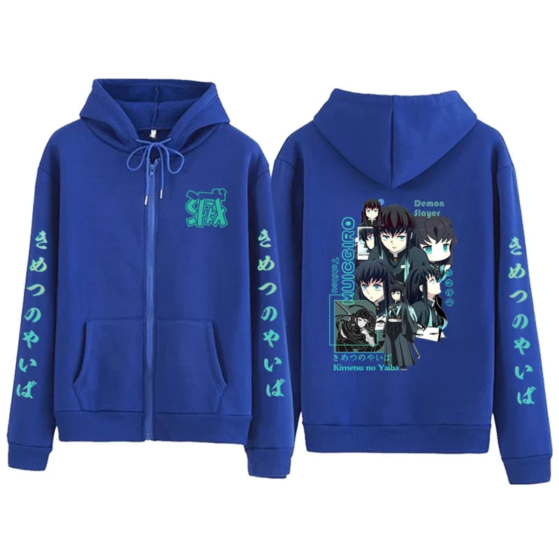 Demon Slayer: Tokitou Muichirou Zipper Coat Clothes  Plus Size Hoodie