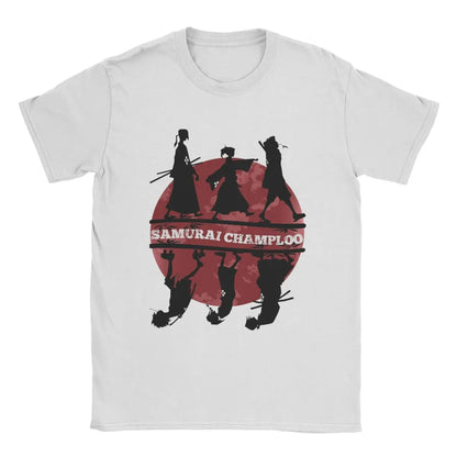 Samurai Champloo: Walk Fuu Mugen Jin T Shirts for Men Cotton Awesome T-Shirts Round Neck Tees Short Sleeve Clothes Birthday Gift