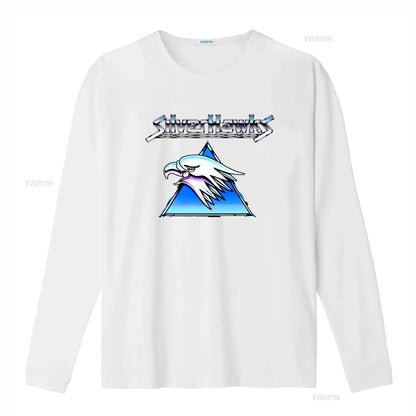 Silverhawks: Logo T Shirt Retro Design High Quality Print Comfortable Fabric vintage Washed Top For Everyday Wear streetwear