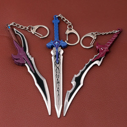 Solo Leveling: Personalized Keychain Pendant Sung Jin woo Yoo Jin ho Short Blade weapon Cosplay Props Fans Gift Jewelry