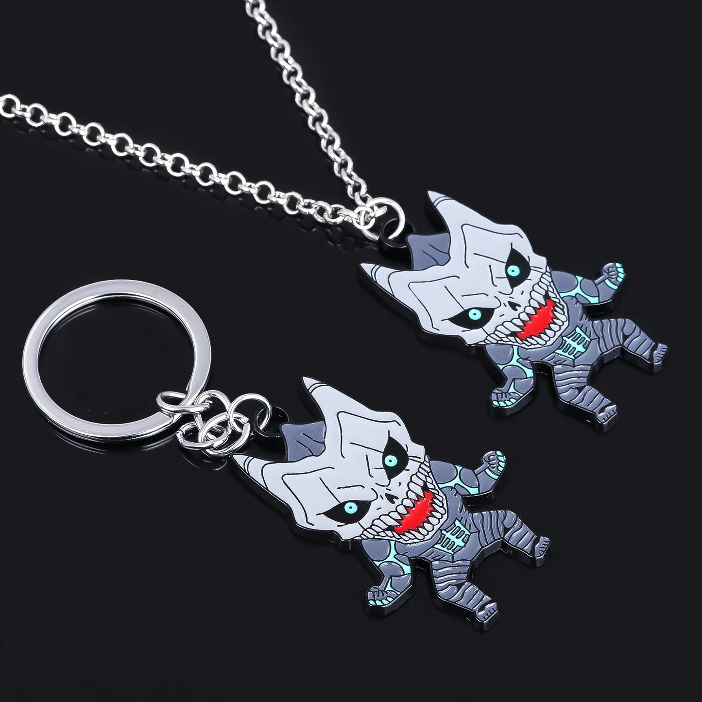 Kaiju No. 8:  Cute Little Monster Keychain Necklace Fashion  Metal Necklaces Choker For Women Men Jewelry Gift