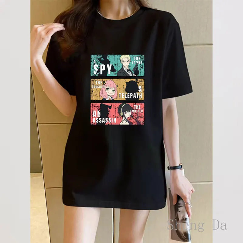 Spy X Family: T-shirt Novelty Trend Unisex  Anime Y2k T-shirts Woman Summer Women's Clothing Sales Graphic Clothes Tops Tees