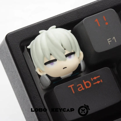 Anime Kaiju No.8 Light-Transmitting Keycaps Soshiro Hoshina Reno Ichikawa Personalized Resin Mechanical Keyboard Esc Keycap Gift