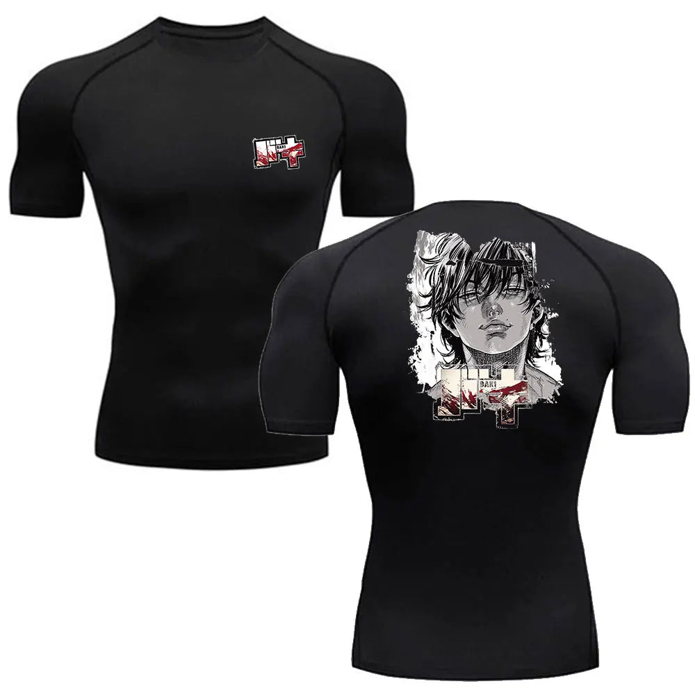Baki: Men's Tshirt Fitness Sport Running Tight Gym i TShirts Athletic Quick Dry Summer Tops Tee