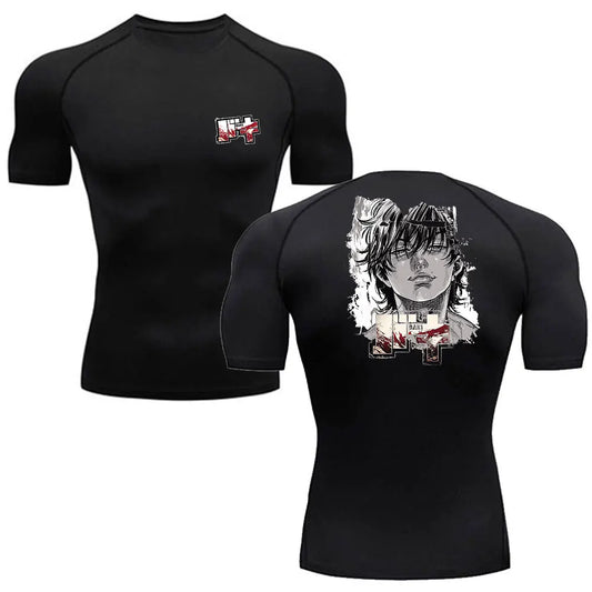 Baki: Men's Tshirt Fitness Sport Running Tight Gym i TShirts Athletic Quick Dry Summer Tops Tee