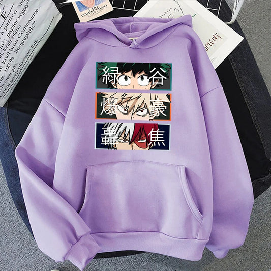 My Hero Academia: Autumn Winter Fashion Long-Sleeved Sweater Anime Deku Bakugou Katsuki Todoroki Shoto Outdoor Sports Hoodie